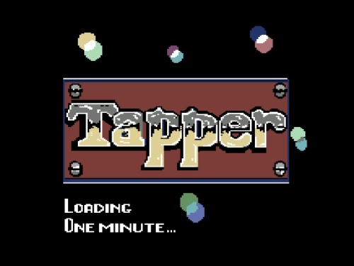 Title Screen of Tapper for Commodore 64